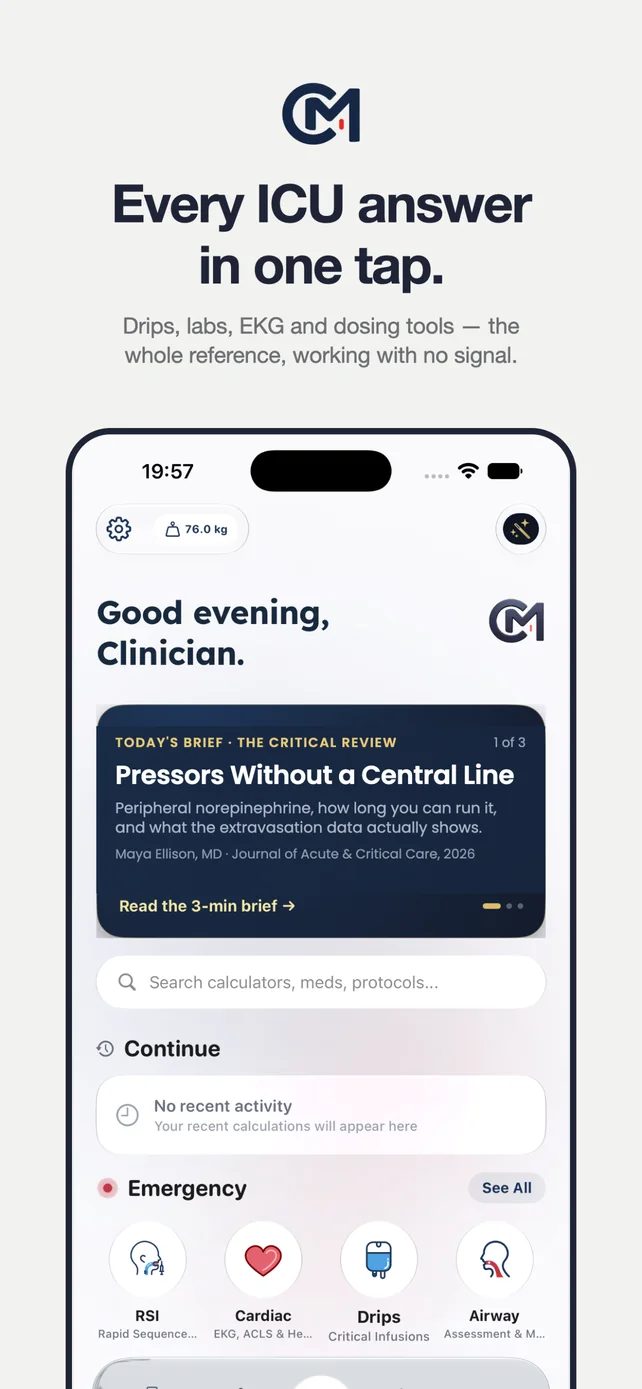 Every ICU answer in one tap