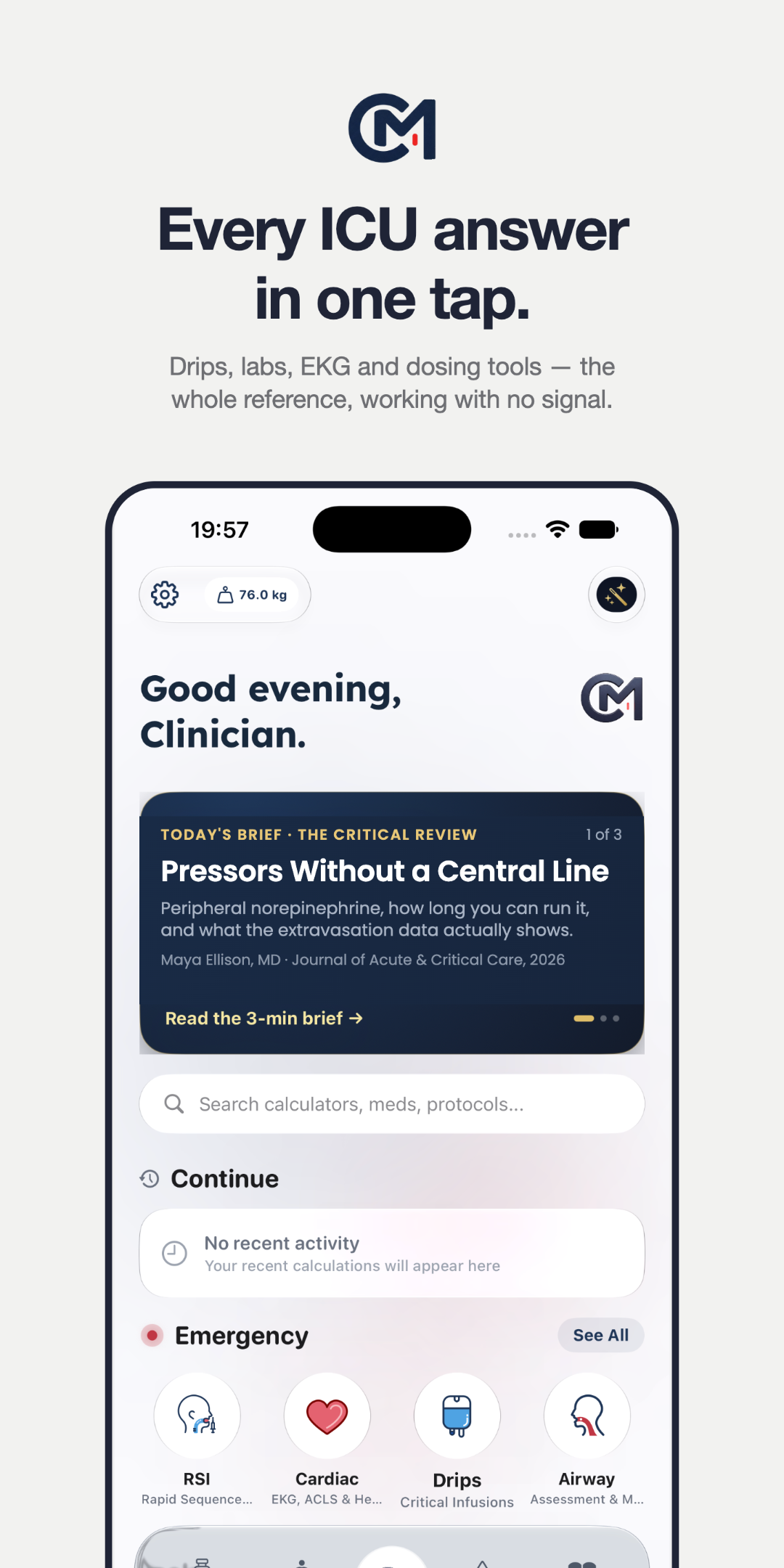 Every ICU answer in one tap